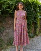 Uzun Çiçekli Elbise - PEMBE Uzun Çiçekli Elbise - PEMBE